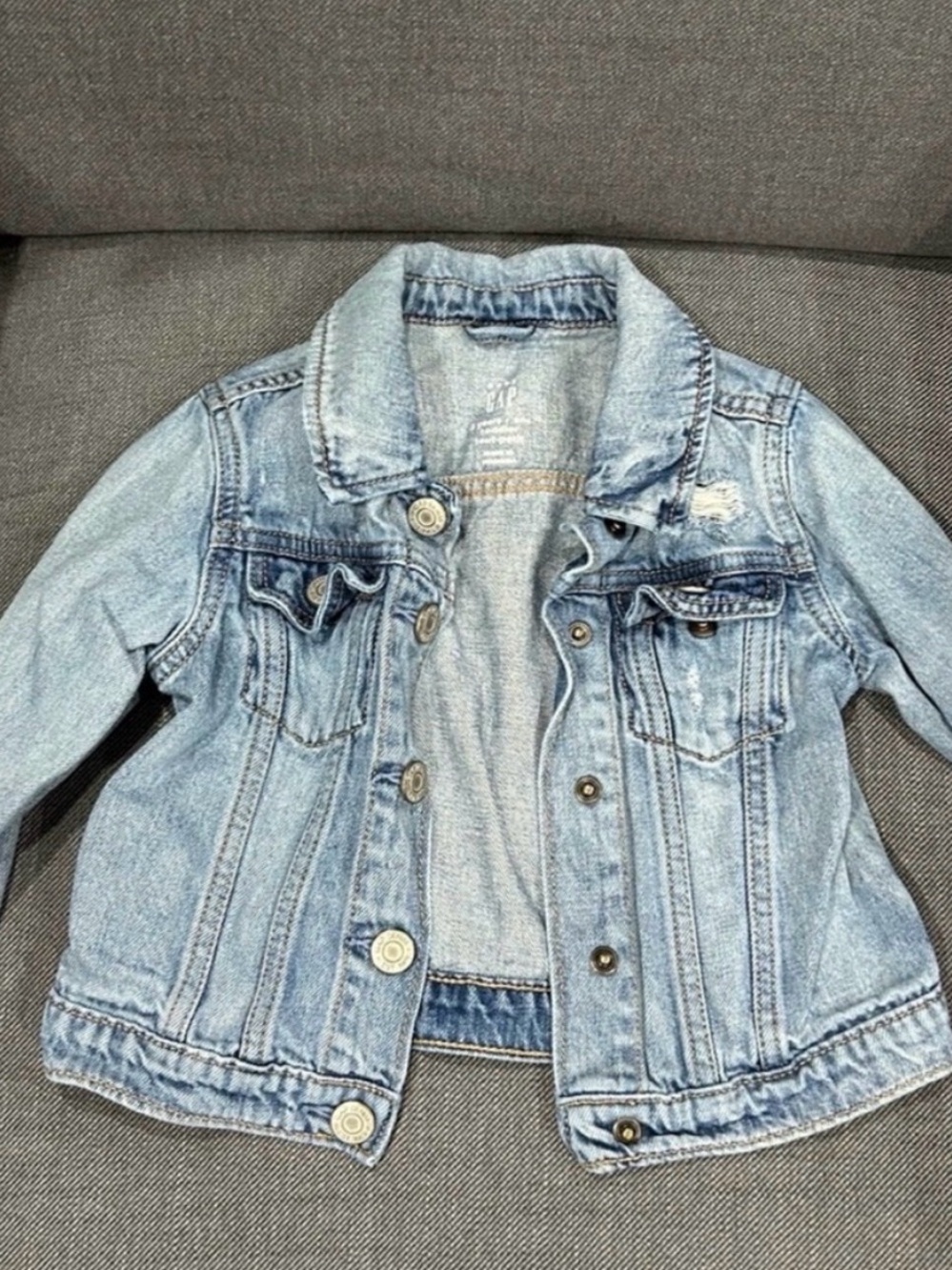 Light Blue and white GAP Denim Jackets for Kids